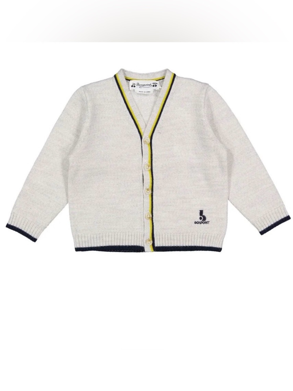 Bonpoint Tilian Cardigan Heathered Grey